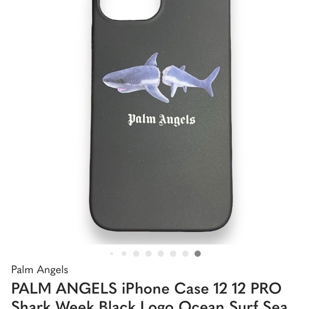 Palm Angels Black Logo iPhone 12 12 Pro Case - Picture 4 of 6